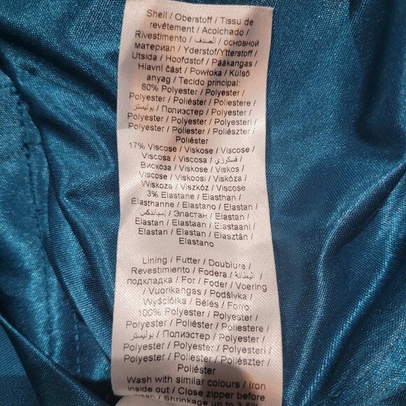 Kaffe Women's India Pencil Dress Size Small Turquoise Business Casual Bodycon - Picture 12 of 12